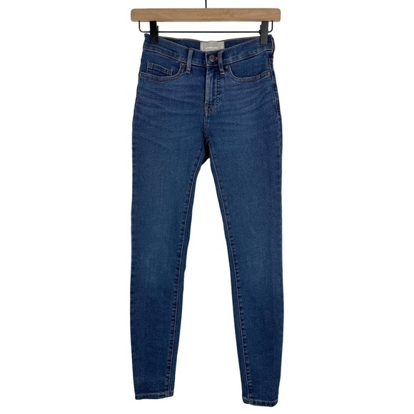 Everlane Mid Rise Medium Wash Skinny Ankle Jeans | 23 Regular - Picture 3 of 11